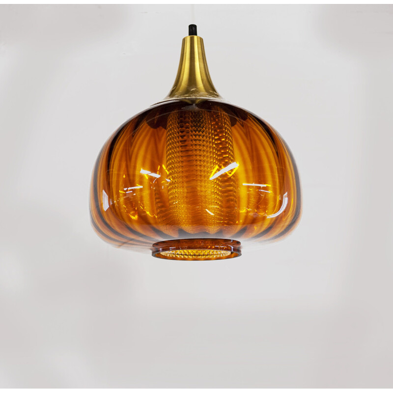 Mid centyury swedish pendant lamp by Carl Fagerlund for Orrefors, 1960s