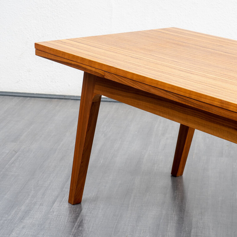 Vintage extendable coffee table in zebrano wood, 1960