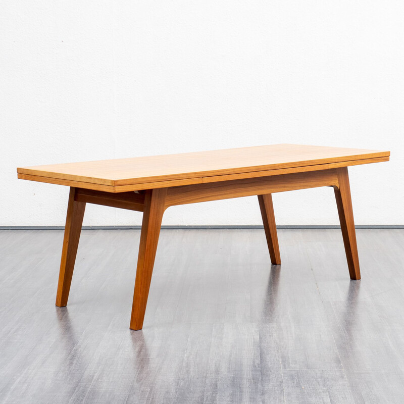 Vintage extendable coffee table in zebrano wood, 1960