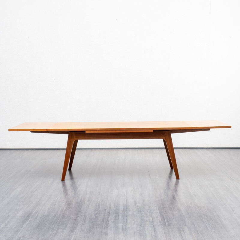 Table basse vintage extensible en bois de zebrano, 1960