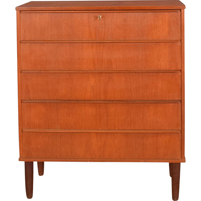 Vintage teak danish chest of drawers, 1960s