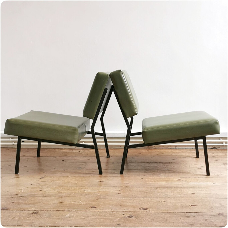 Pair of vintage modernist armchairs, 1960s