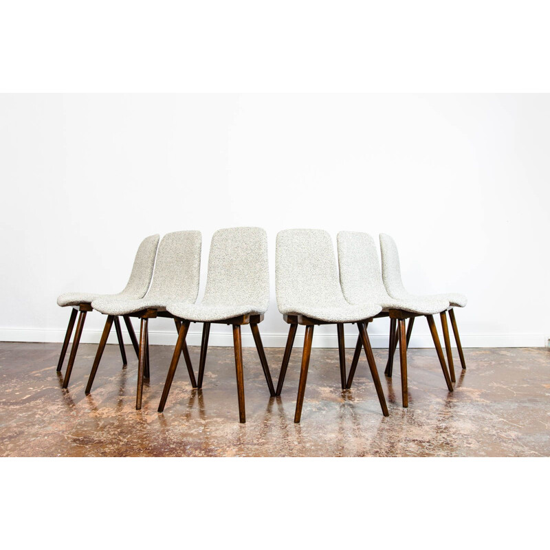 Ensemble de 6 chaises vintage A-6150 par Radomsko de Zakłady Mebli Giętych, 1960