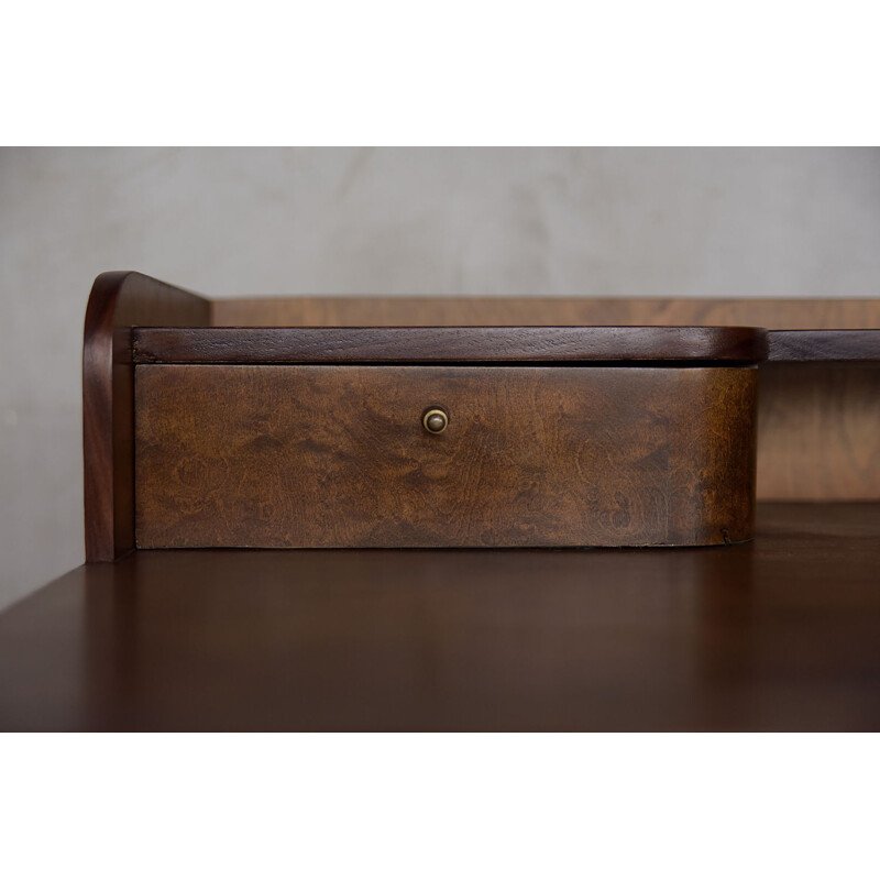 Mid-Century walnut desk, Germany 1950s