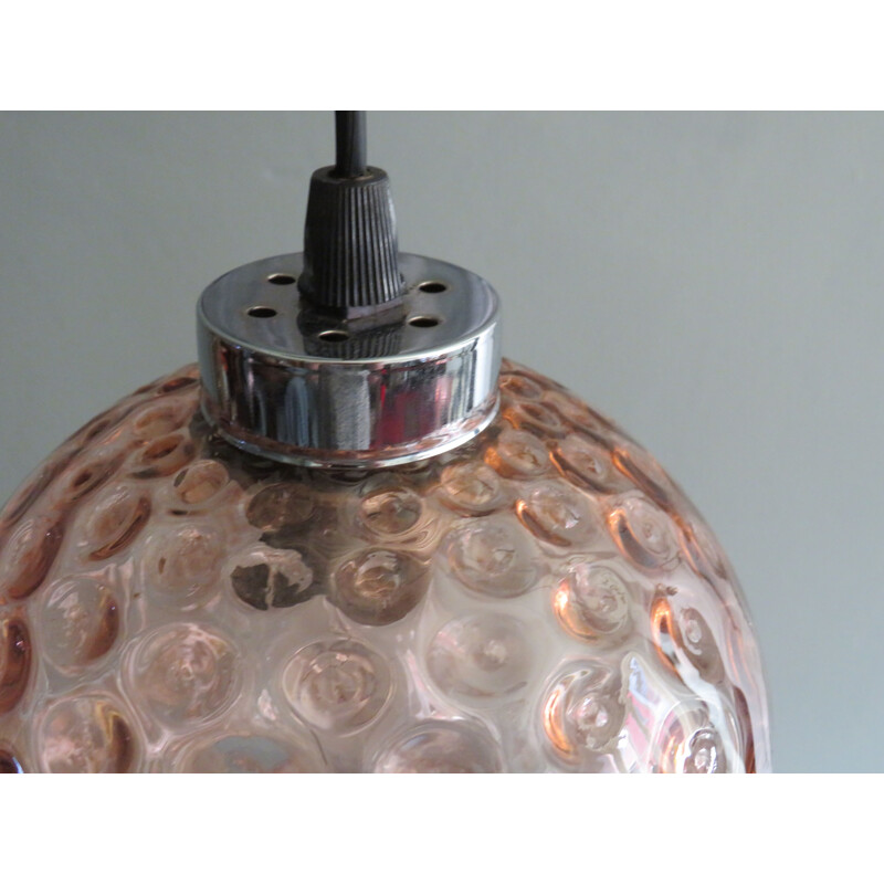Lampe à cascade vintage en verre bulle Peill et Putzler, 1970