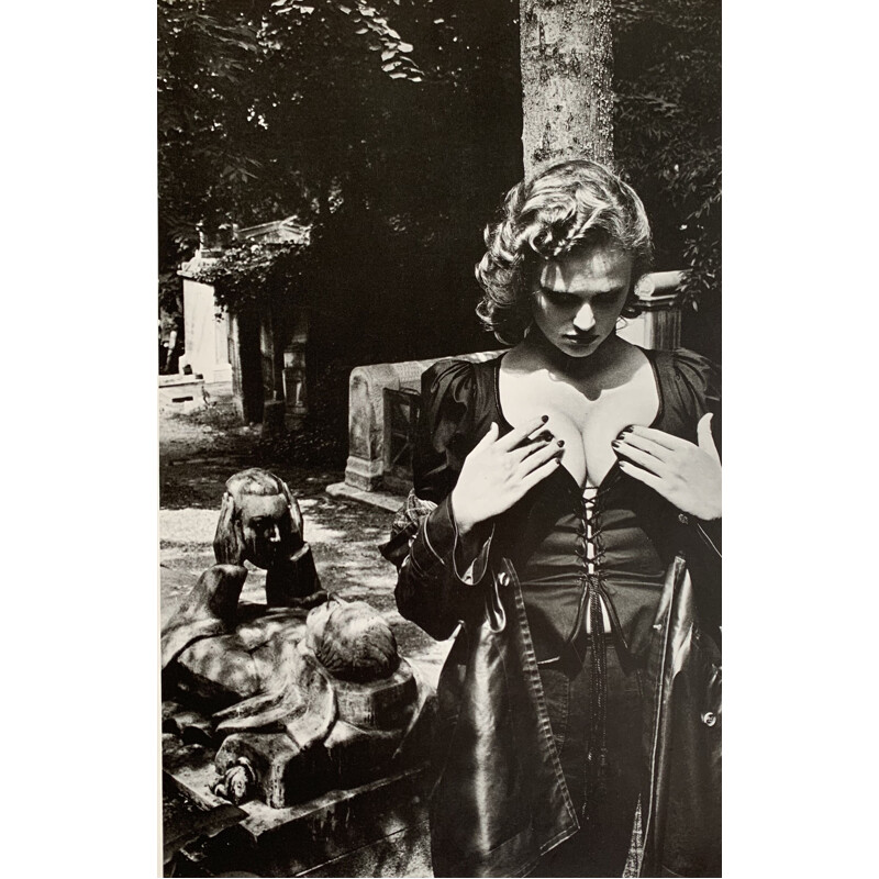 Photography by Helmut Newton - "Père Lachaise - Tomb of Talma, Paris, 1977"