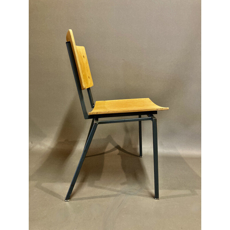 4 chaises vintage industrielles, 1960