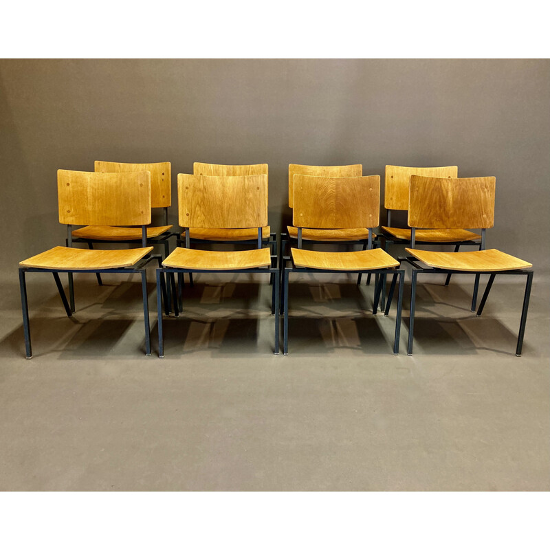 4 vintage industrial chairs, 1960s