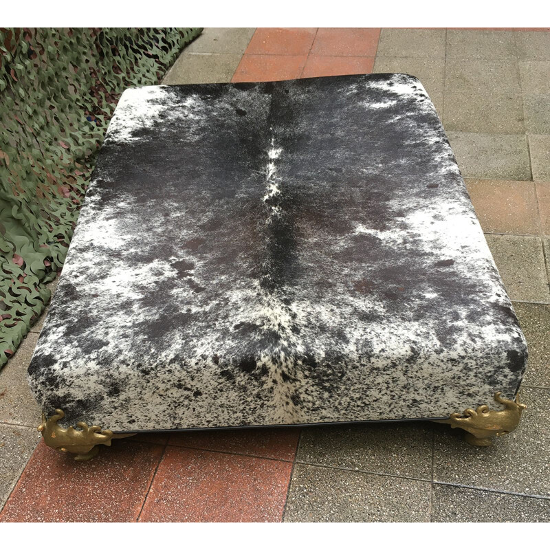 Large vintage covered bench of shaved foal by Garouste and Bonetti circa 2000