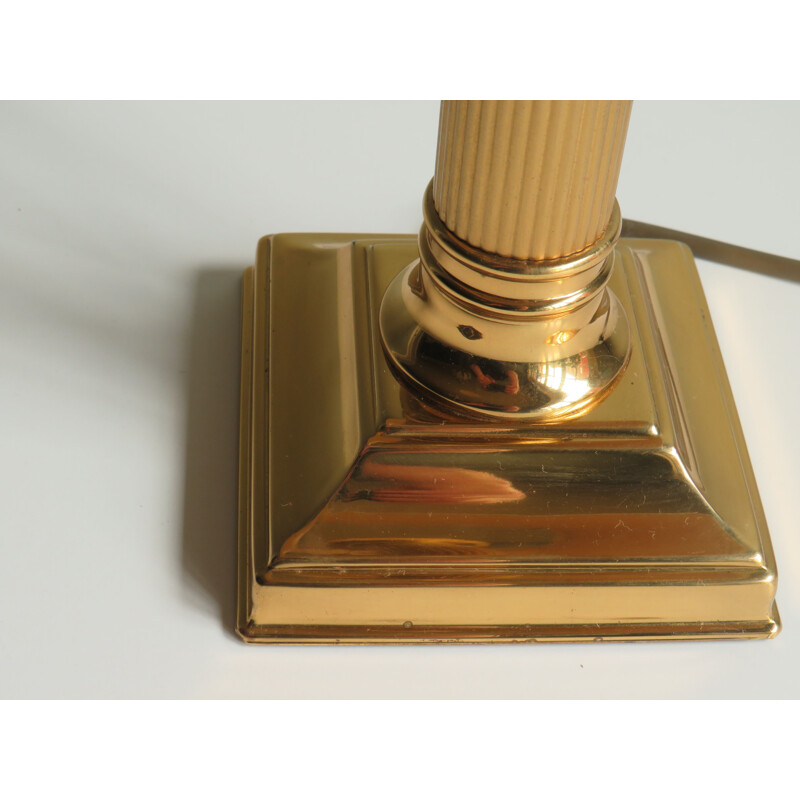 Vintage brass table lamp with E 27 fitting by Deknudt, Belgium 1970