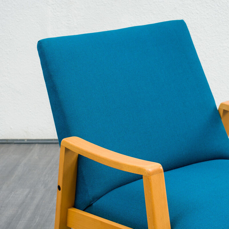 Mid century solid beechwood armchair, 1960s