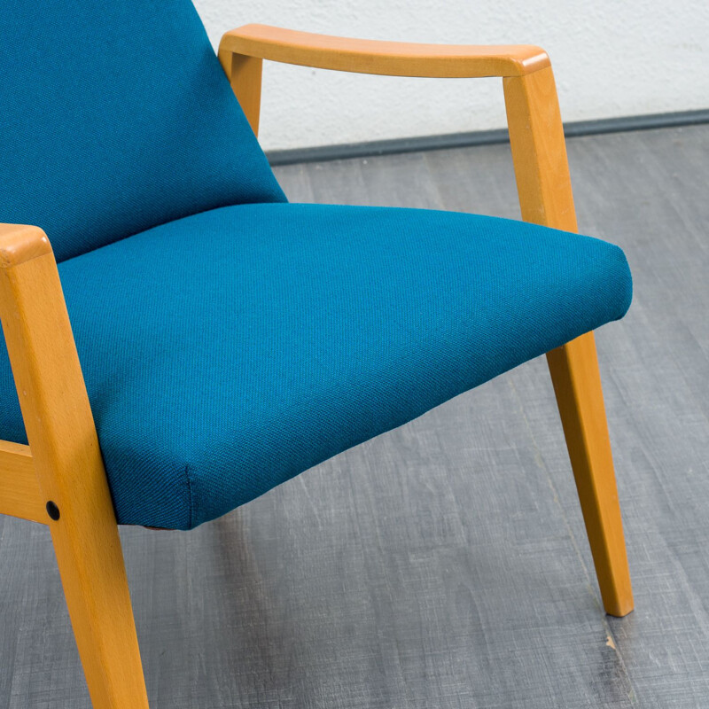 Mid century solid beechwood armchair, 1960s