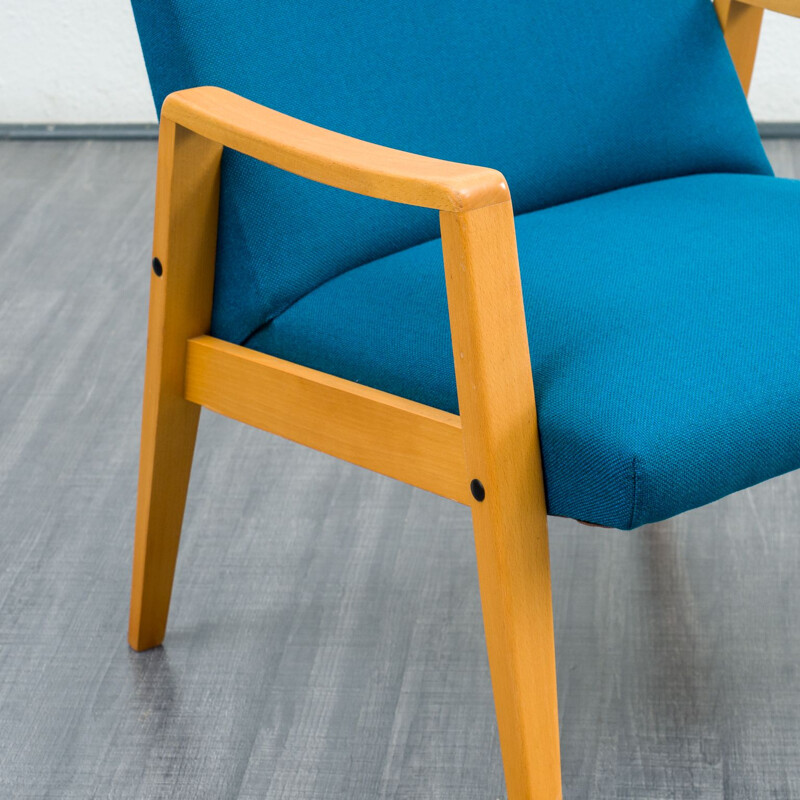 Mid century solid beechwood armchair, 1960s