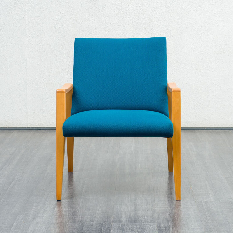 Mid century solid beechwood armchair, 1960s