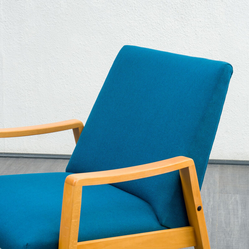 Mid century solid beechwood armchair, 1960s