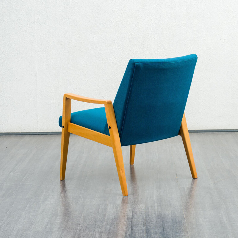 Mid century solid beechwood armchair, 1960s