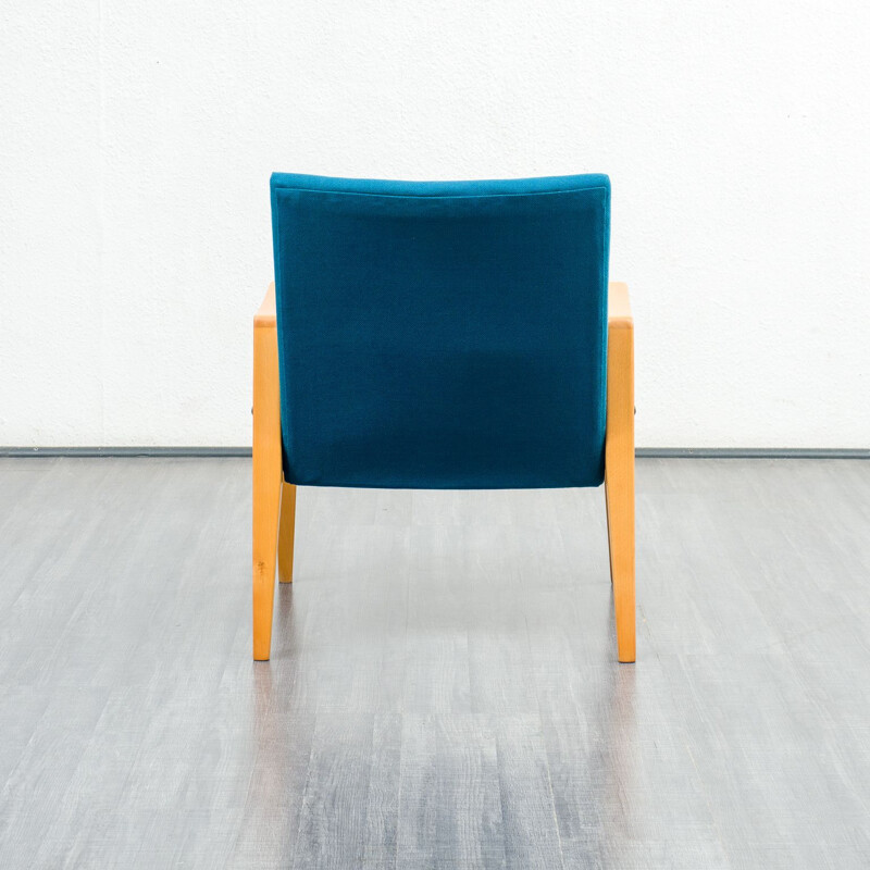 Mid century solid beechwood armchair, 1960s