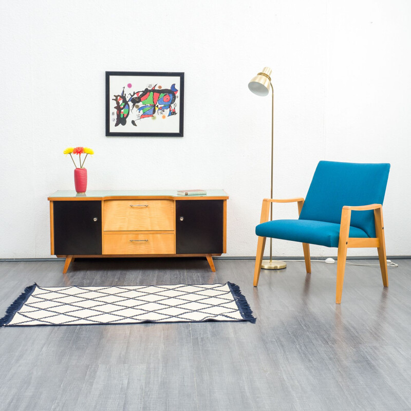 Mid century solid beechwood armchair, 1960s