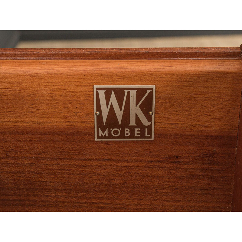 Vintage desk in walnut veneer with a hinged work surface for WK Möbel, 1950s