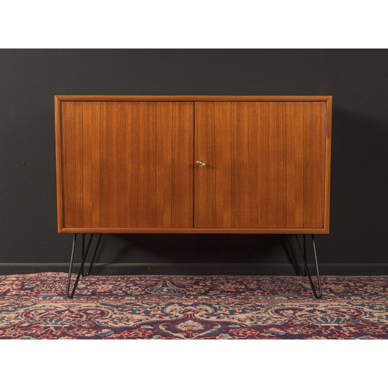 Vintage teak veneer chest of drawers with 2 doors for WK Möbel, 1960