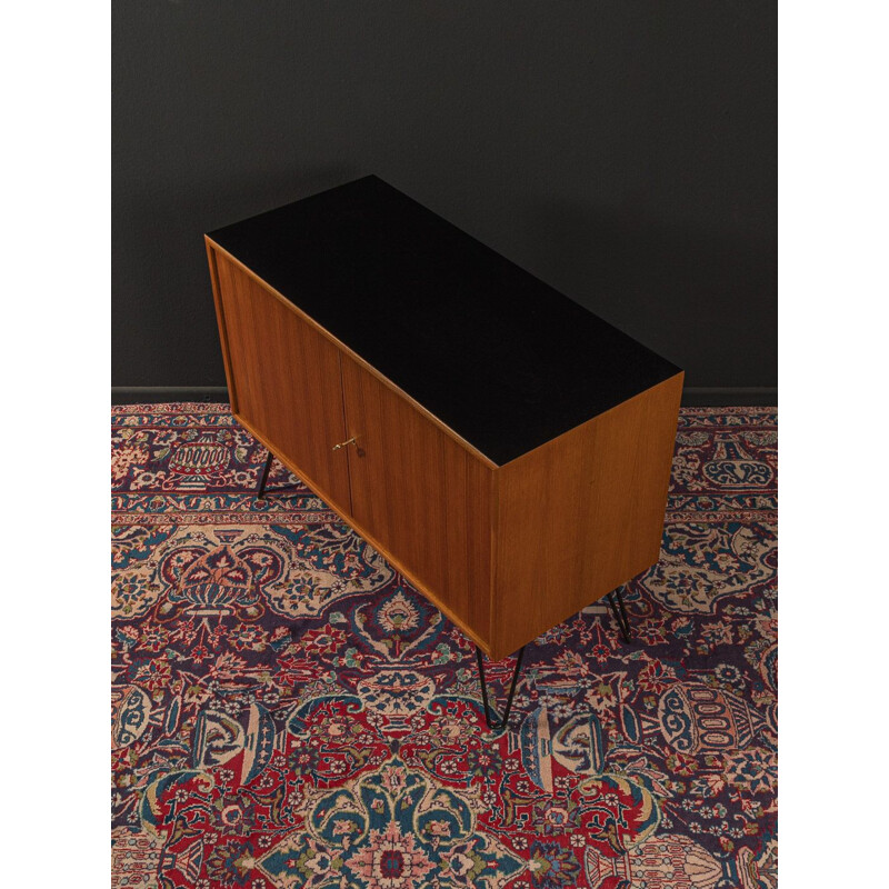 Vintage teak veneer chest of drawers with 2 doors for WK Möbel, 1960