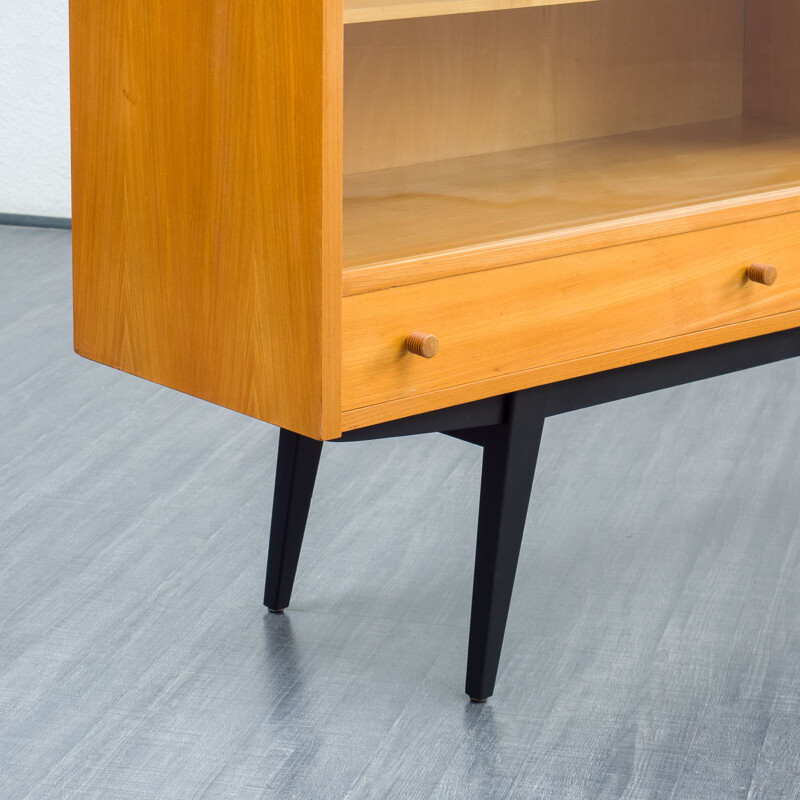 Mid century highboard with glass display ashwoodmaple, 1950s