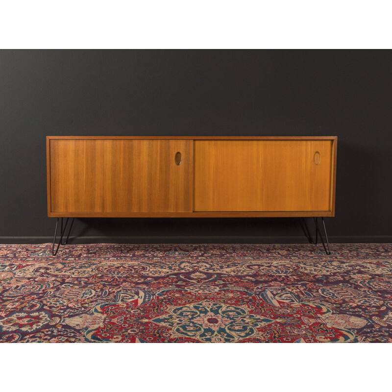 Vintage walnut veneer sideboard with 2 sliding doors by Georg Satink for WK Möbel, 1950