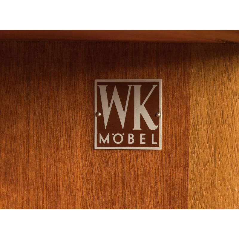 Vintage walnut veneer sideboard with 2 sliding doors by Georg Satink for WK Möbel, 1950
