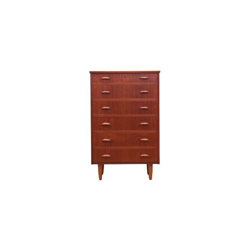 Vintage teak chest of drawers Denmark, 1970s