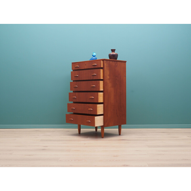 Vintage teak chest of drawers Denmark, 1970s