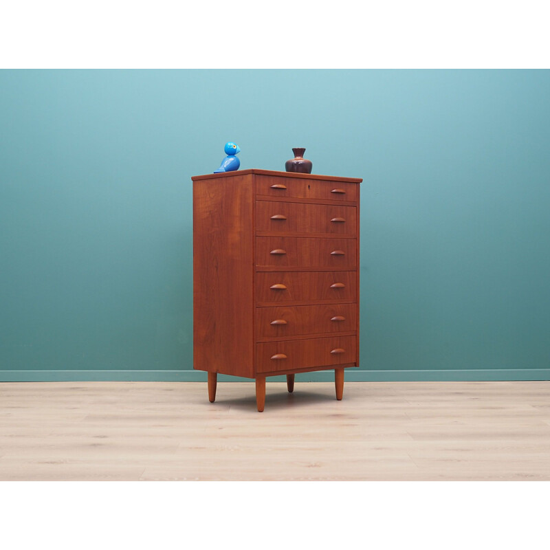 Vintage teak chest of drawers Denmark, 1970s