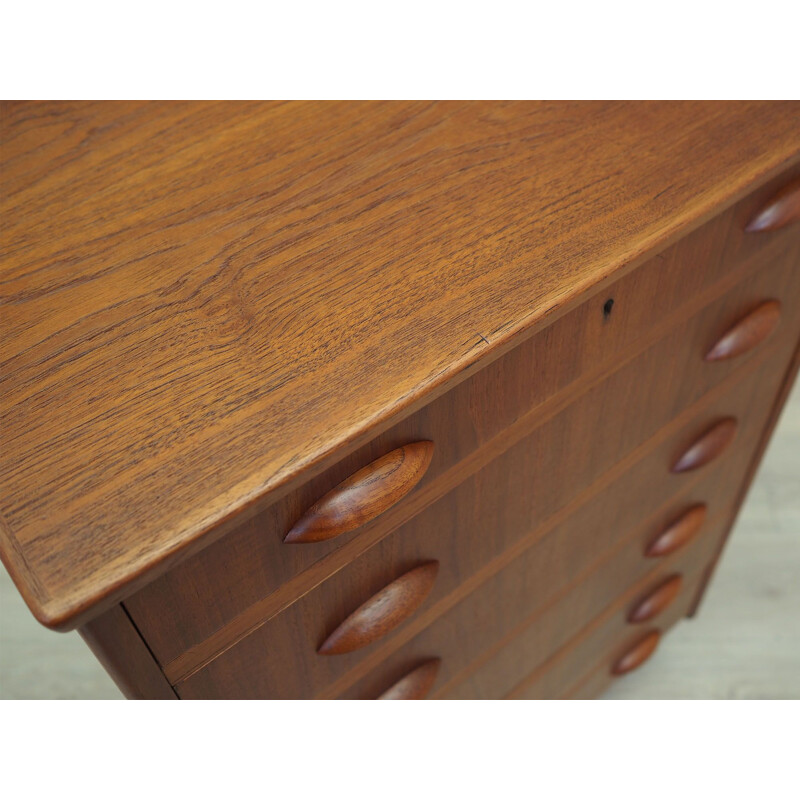 Vintage teak chest of drawers Denmark, 1970s