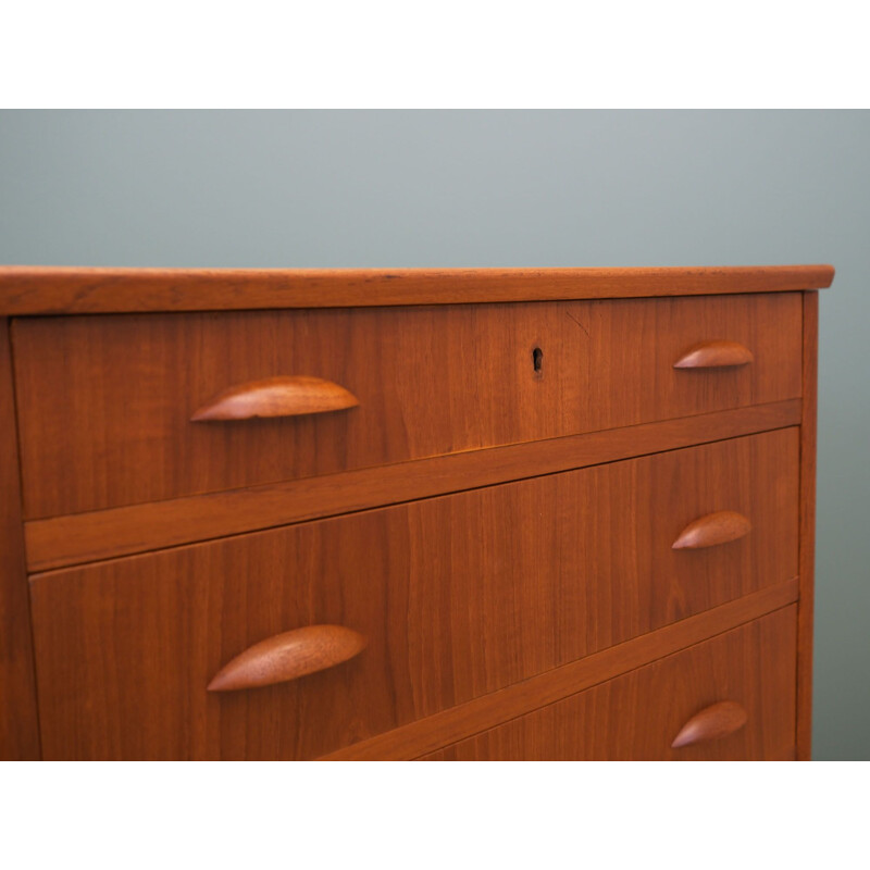 Vintage teak chest of drawers Denmark, 1970s