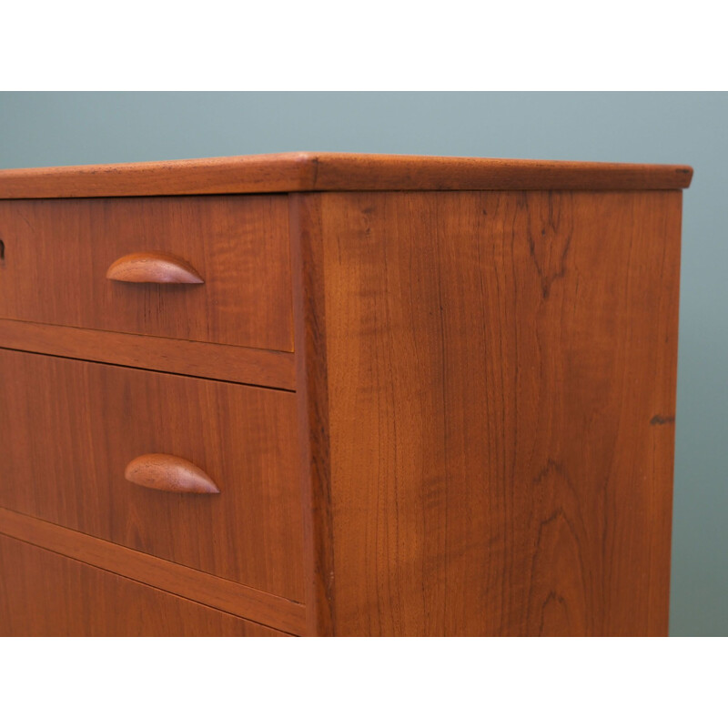 Vintage teak chest of drawers Denmark, 1970s