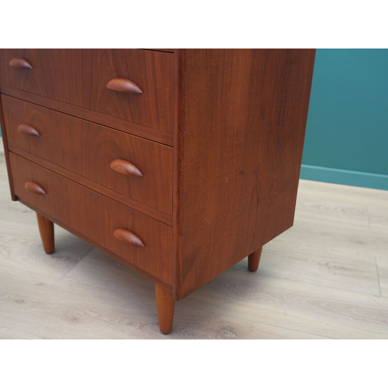 Vintage teak chest of drawers Denmark, 1970s