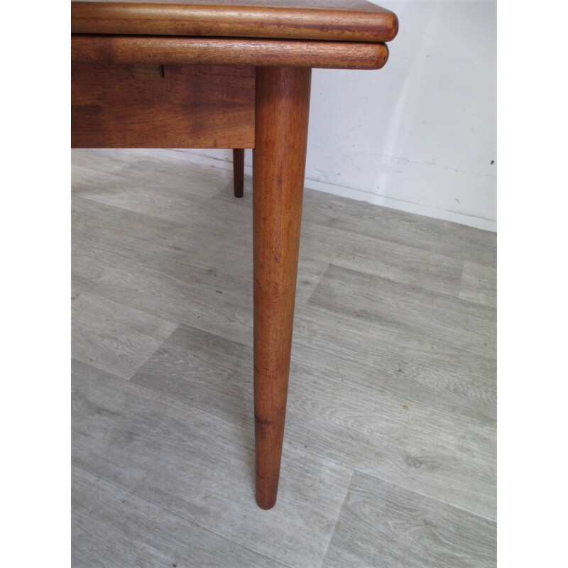 Vintage extendable mid century table Denmark, 1960s