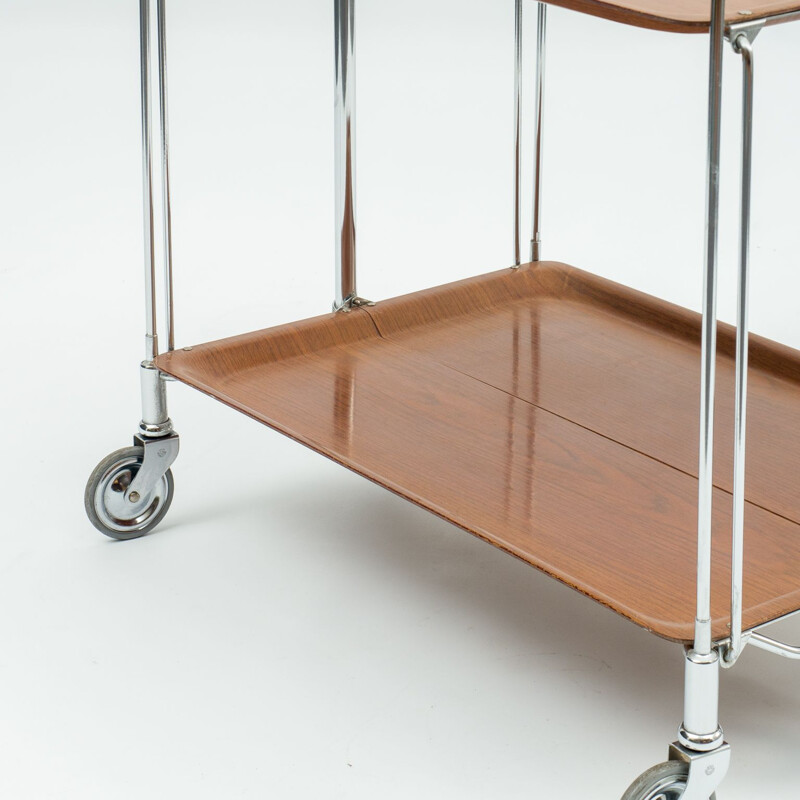 Vintage classic serving trolley foldable Dinett, 1960s