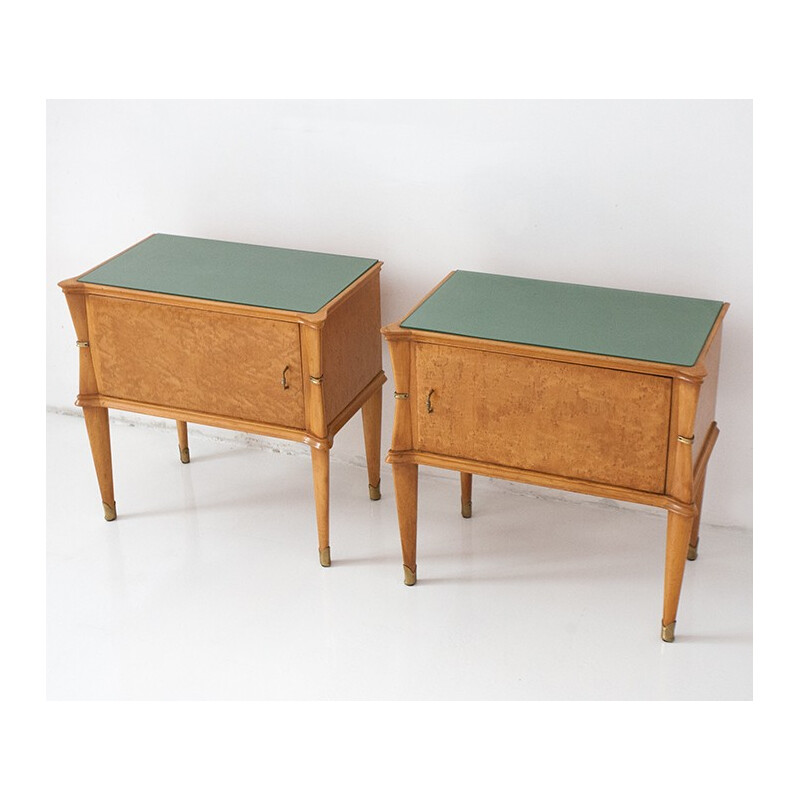 Set of 2 Italian nesting tables in wood - 1950s