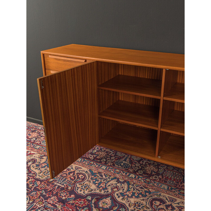 Mid century sideboard in teak veneer with 6 drawers and 2 doors for WK Möbel, 1960s