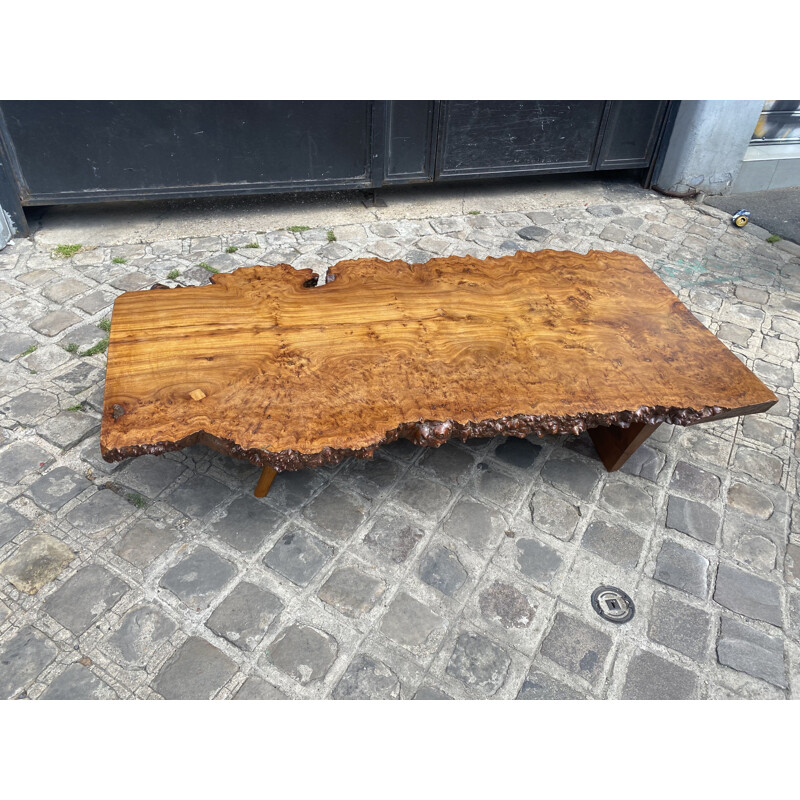 Large solid elm coffee table