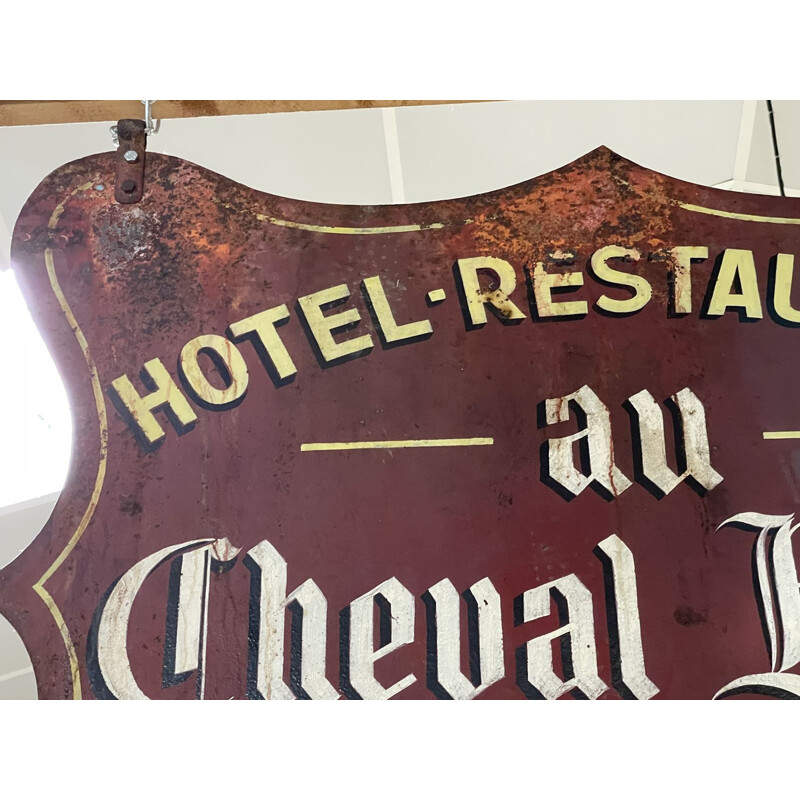 Vintage hotel restaurant plaque, 1950