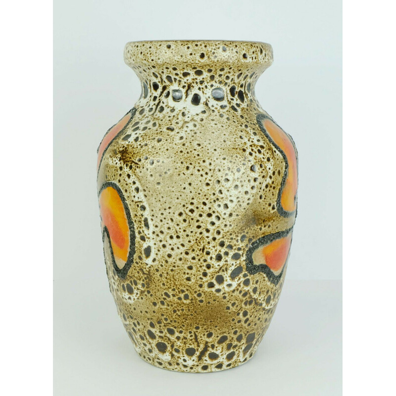 Mid century fat lava vase model 7312-30 by Carstens Toennishof, Germany 1960s