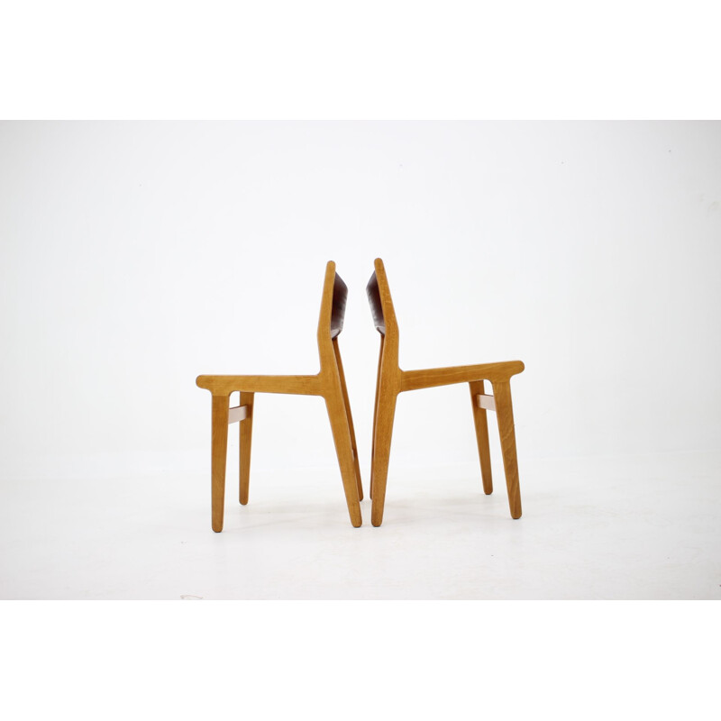 Set of 4 Teak and Beech Dining Chairs, Denmark 1960s