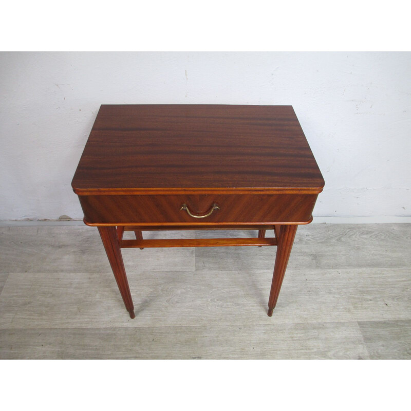 Mid centuty side table veneered in mahogan, 1960s