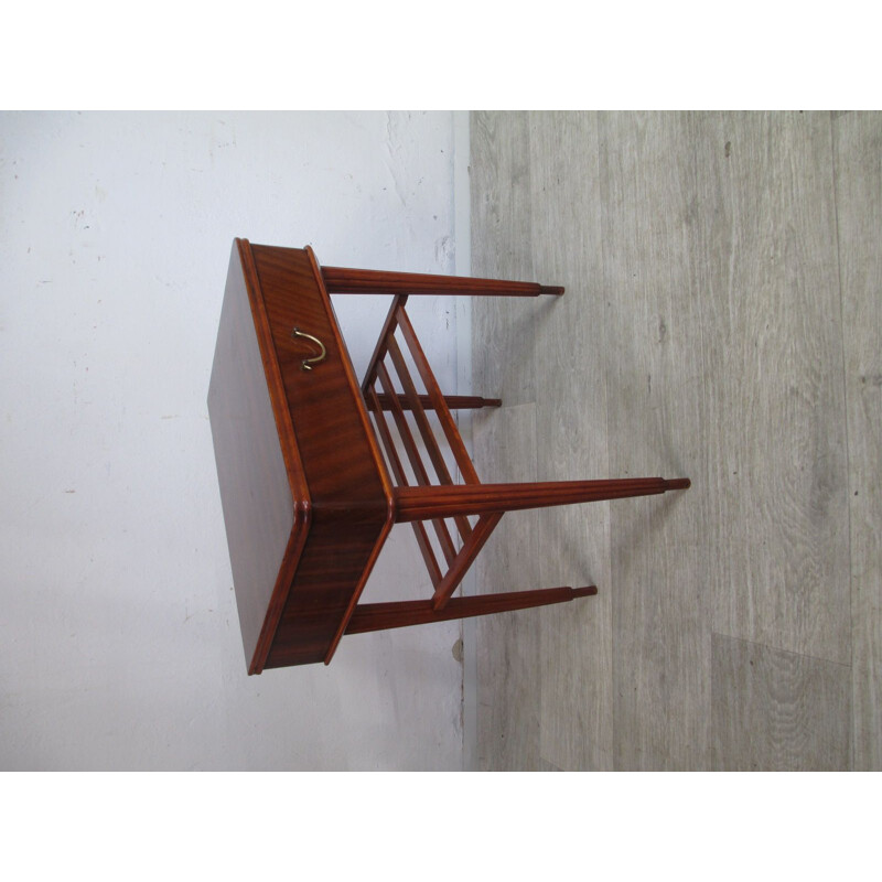 Mid centuty side table veneered in mahogan, 1960s