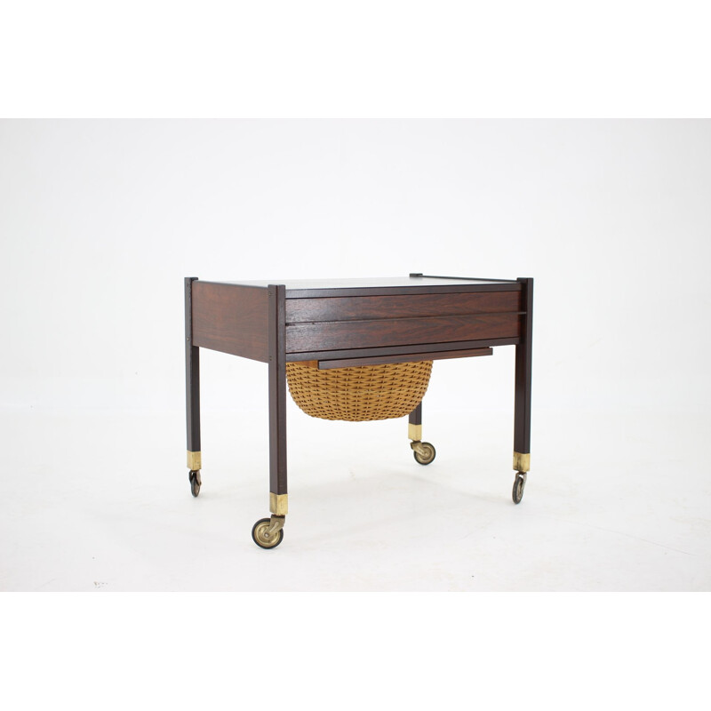 Vintage rosewood sewing table, Denmark 1960