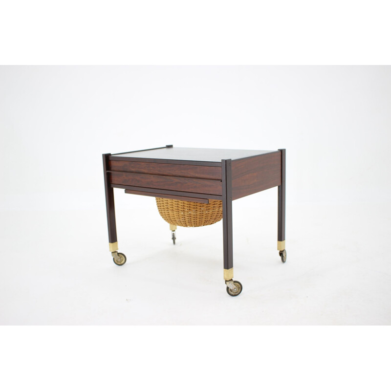 Vintage rosewood sewing table, Denmark 1960