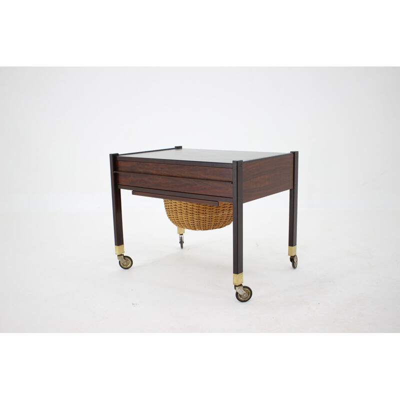 Vintage rosewood sewing table, Denmark 1960