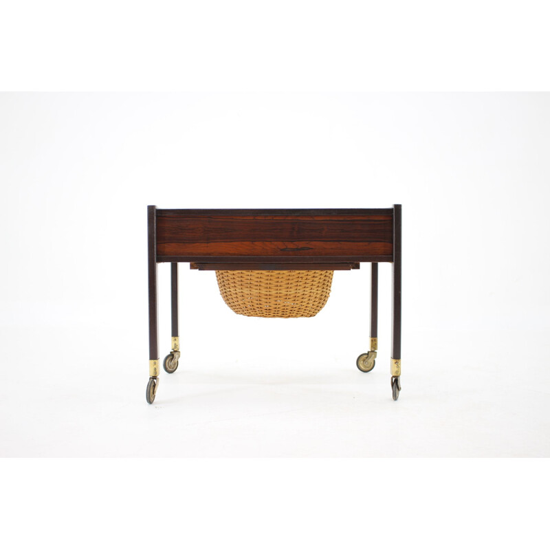 Mesa de costura vintage de palisandro, Dinamarca 1960