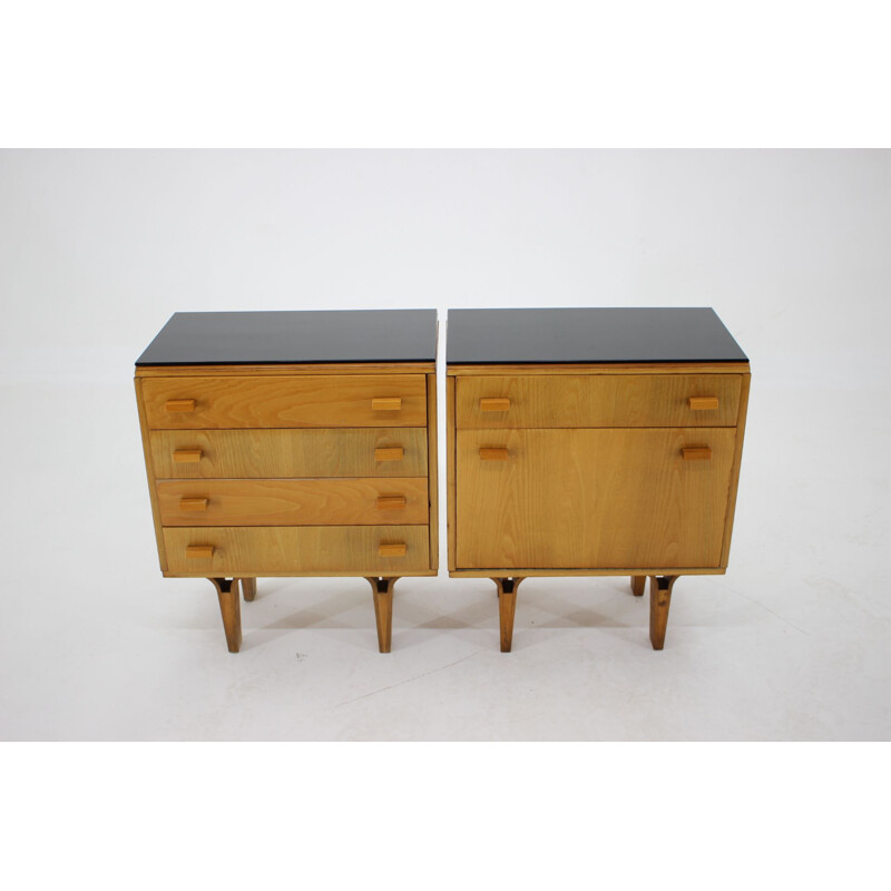 Pair of vintage dressers by Frantisek Mezulanik, Czechoslovakia 1960